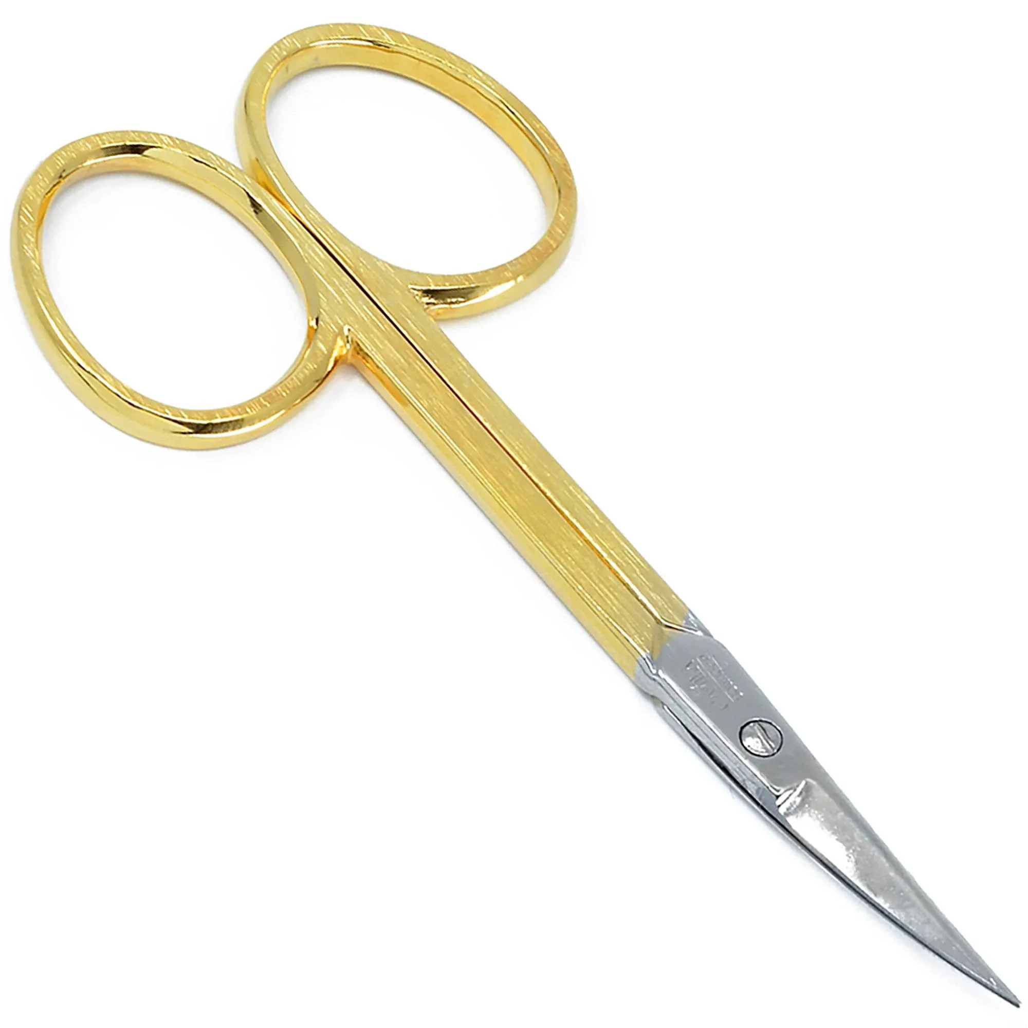 Camila Solingen CS05 3 1/2" Gold Plated Nail & Cuticle Curved Scissors