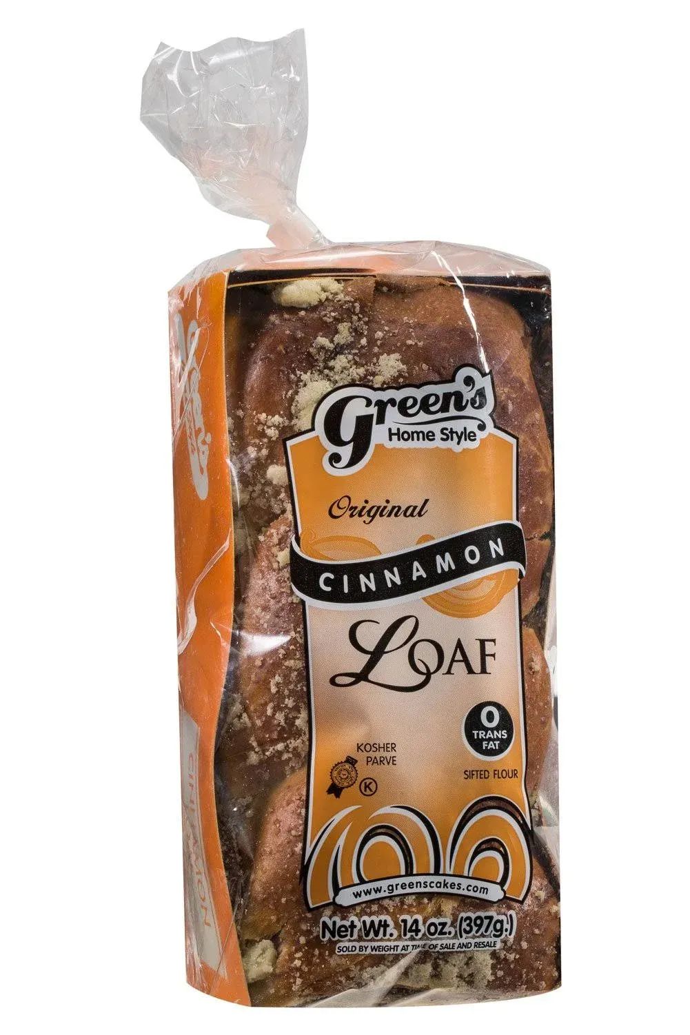 Green's Bakery Kosher Cinnamon Loaf Babka - 14 oz.