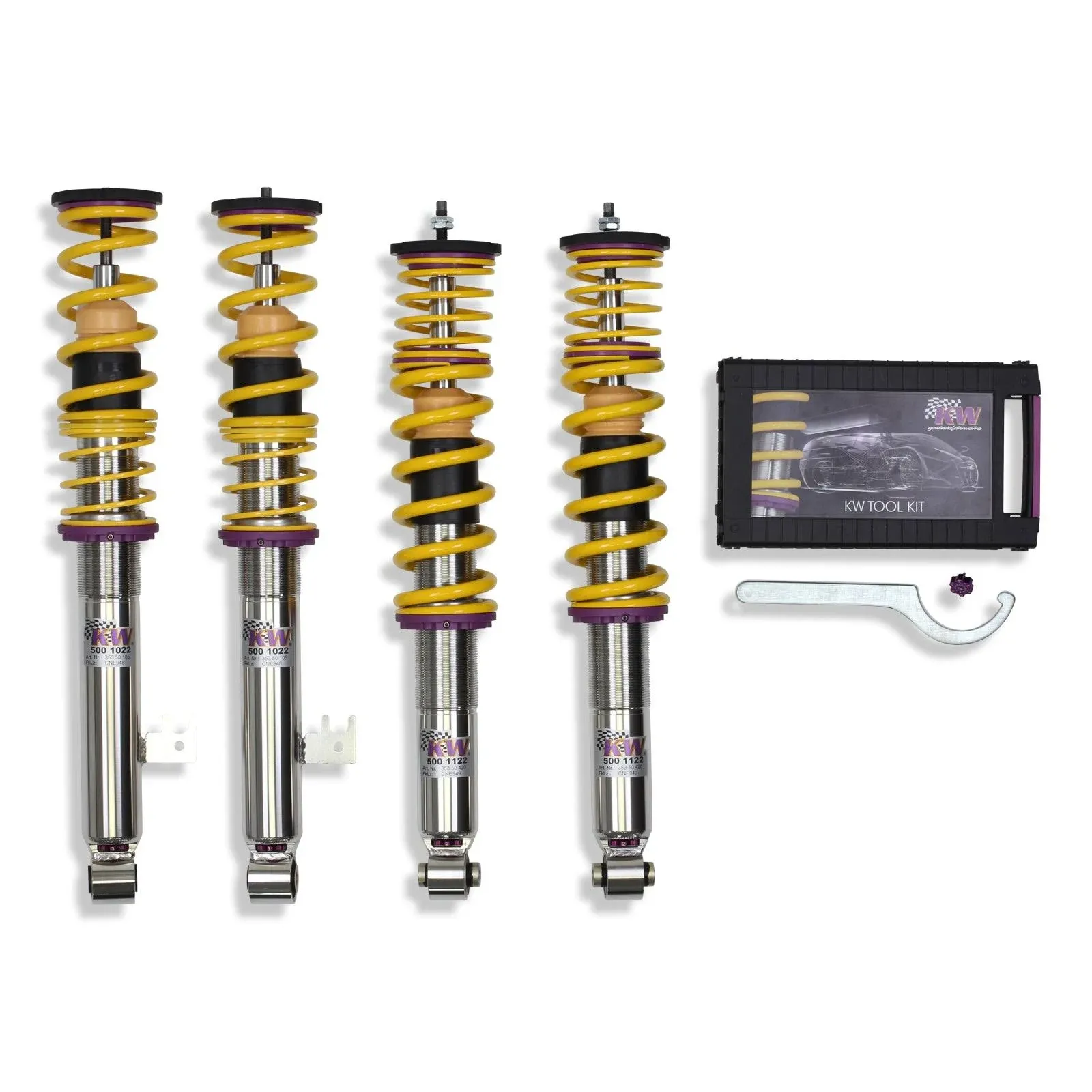 KW 35250022 Height Adjustable Coilovers with Independent Compression and Rebound