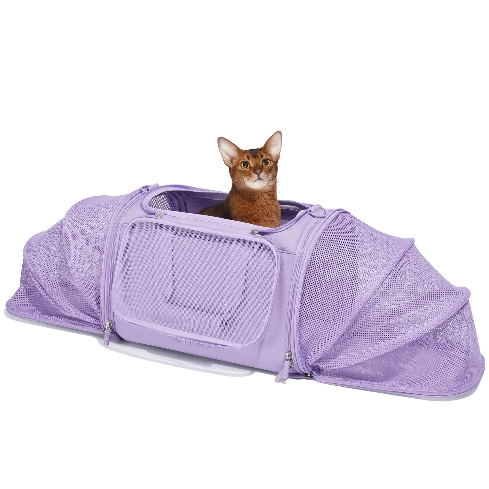 VETRESKA Pet Cat Dog Carrier Travel Airline Approved with Pockets Pad for Puppy Small Animal Violet