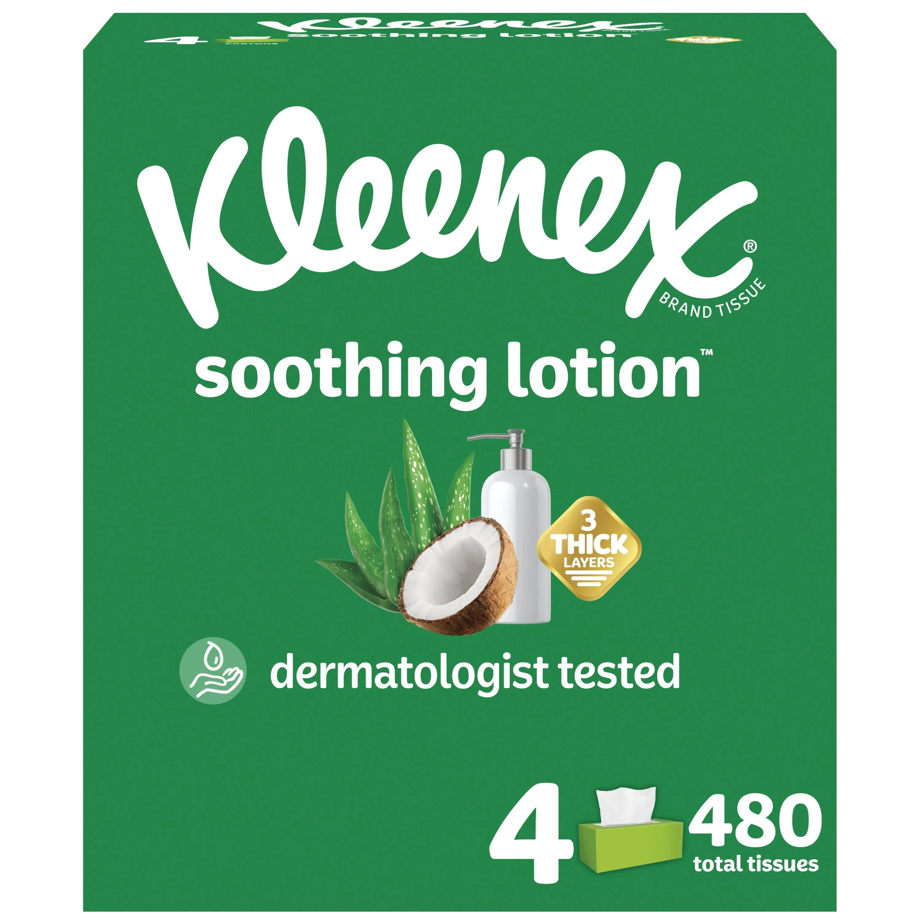 Kleenex Lotion Facial Tissues with Coconut Oil