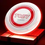 TOSY Flying Ring - 12 LEDs, Super Bright, Soft, Auto Light Up, Safe, Waterproof, Lightweight Frisbee, Cool Birthday, Camping, Easter Basket Stuffers & Outdoor/Indoor Gift Toy for Boys/Girls/Kids