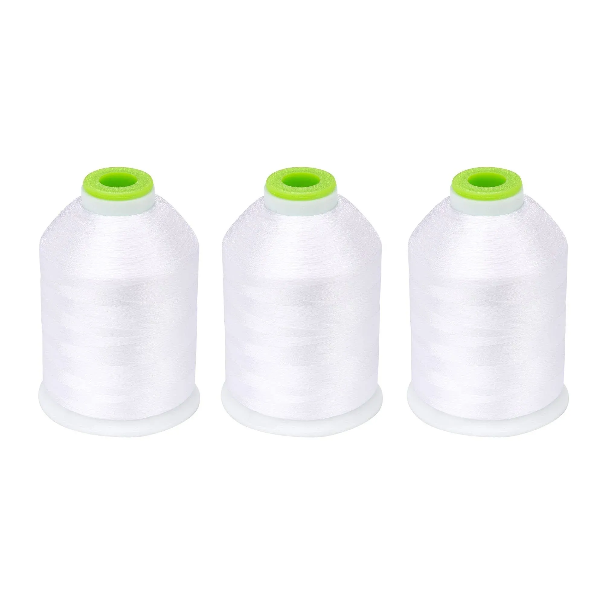 C&amp;C Trilobal Poly Machine Embroidery Thread 3 - Pack of White 