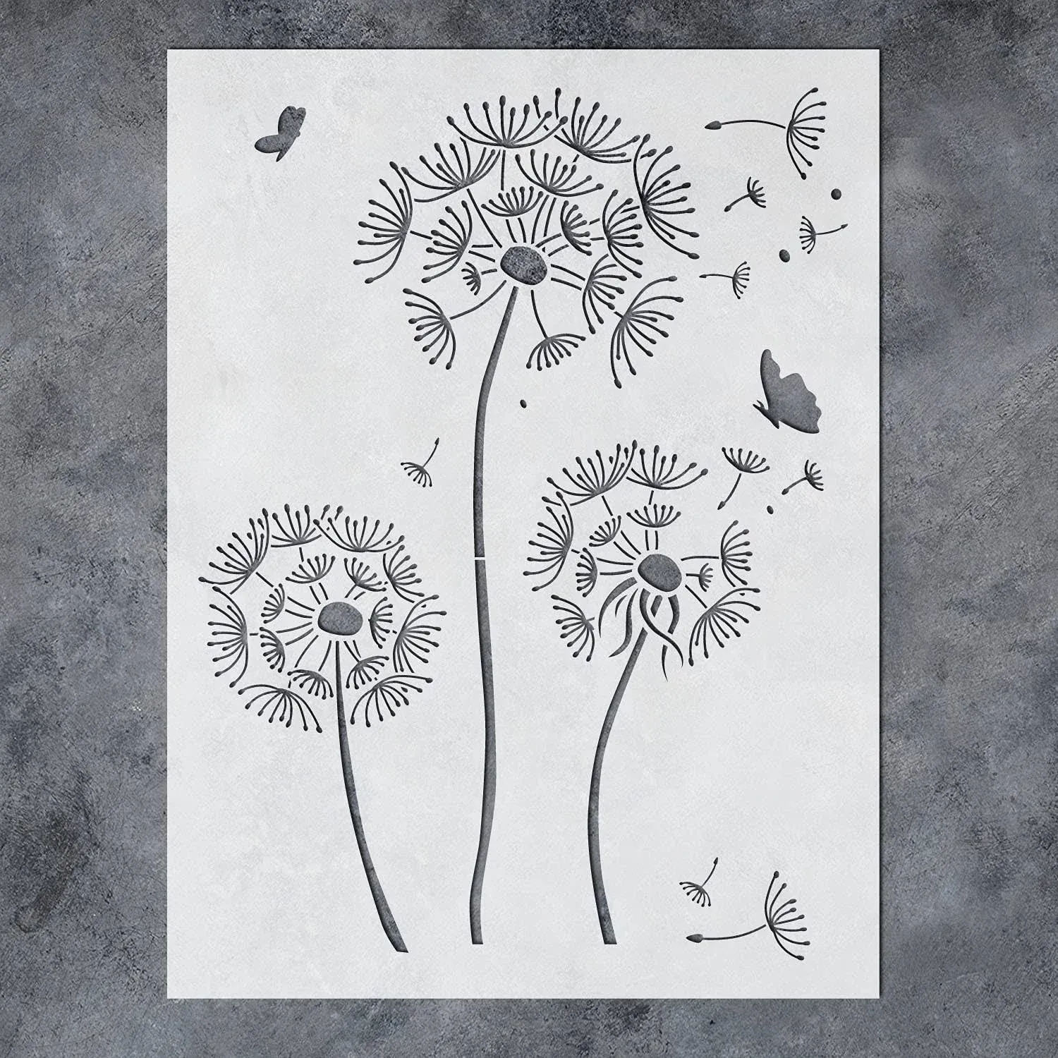 GSS Designs Dandelion Stencil Large 12x16Inch - Flowers Butterfly Stencils for P