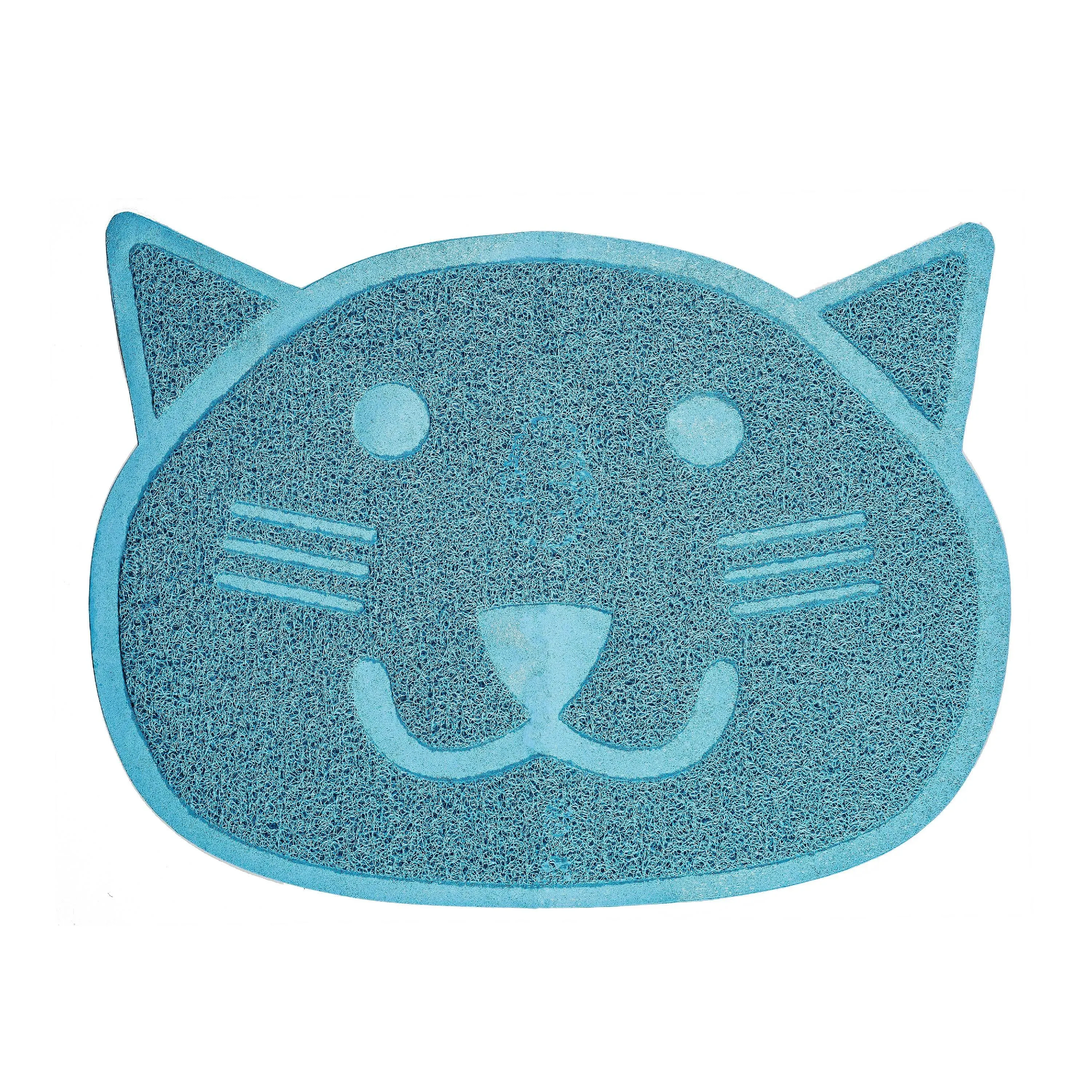 Cat supply Fresh Step Blue Cat Shaped Litter Trapper Keeper Mat