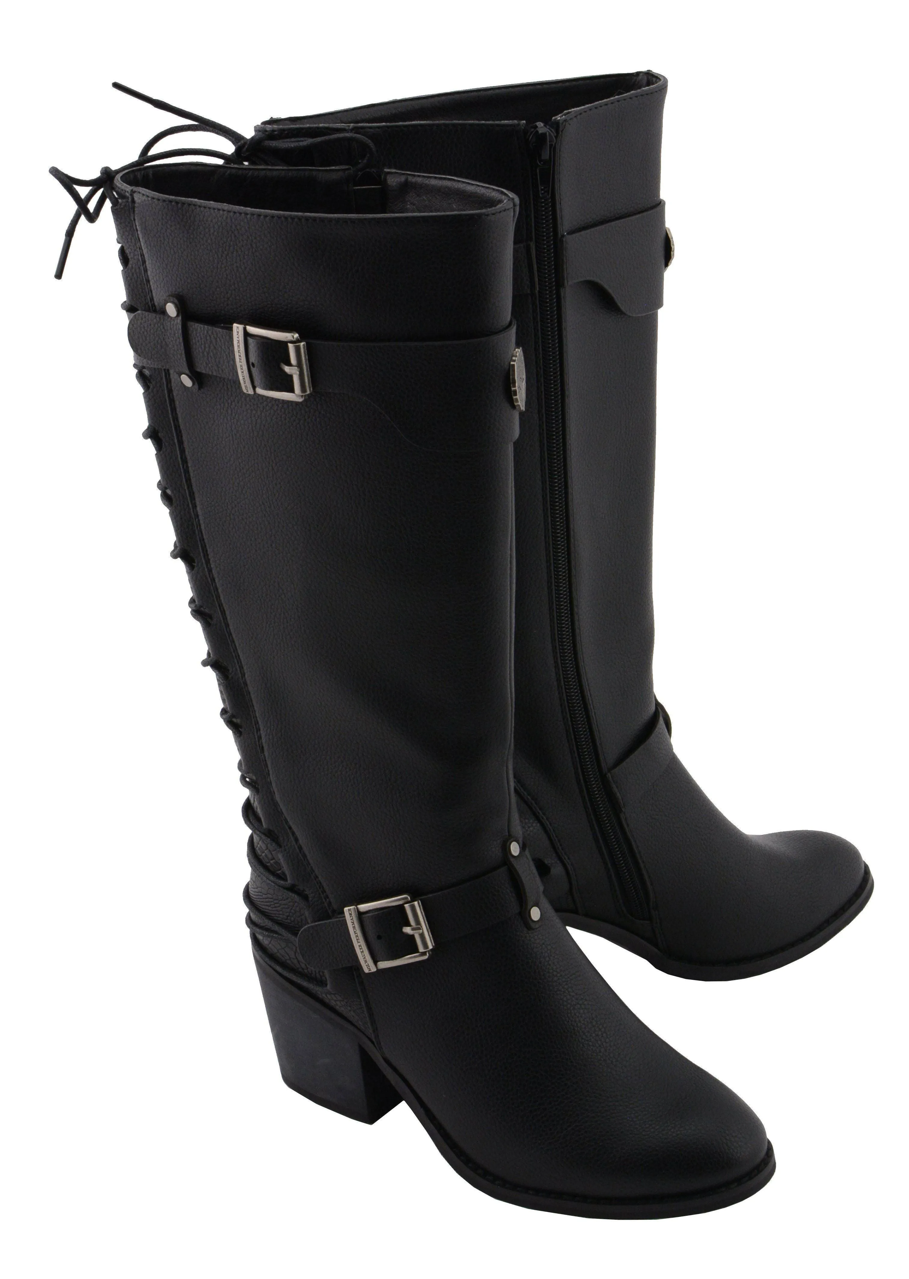 Milwaukee Performance Women&#039;s Back End Laced Riding Boot W/ Side Buckle *MBL9427