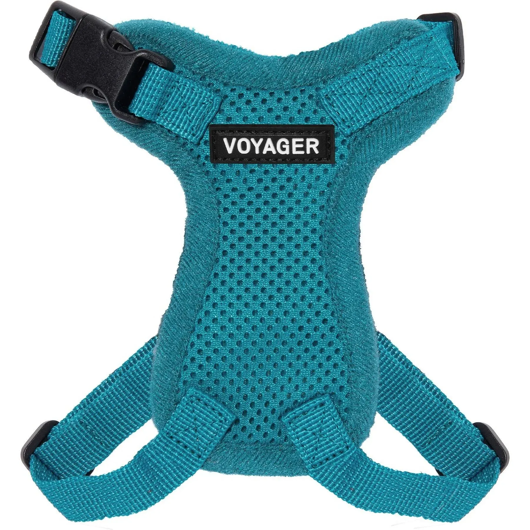 Voyager Step-in Lock Adjustable Cat Harness w. Cat Leash Combo Set with Neoprene Handle 5ft - Supports Small, Medium and Large Breed Cats by Best Pet Supplies - Turquoise, XXS