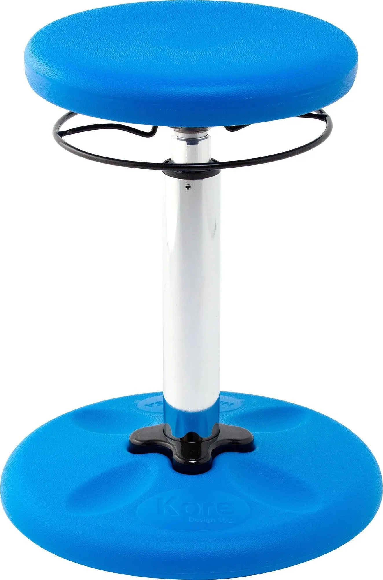 Kore Adjustable Height Wobble Chair, Active Sitting for Children, Kids, Teens: Better Than a Balance Ball, Flexible Classroom Seating, Adjusts from 16.5 to 24 inches, Blue