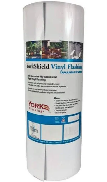 York 18 in. W X 600 in. L Vinyl Flashing White