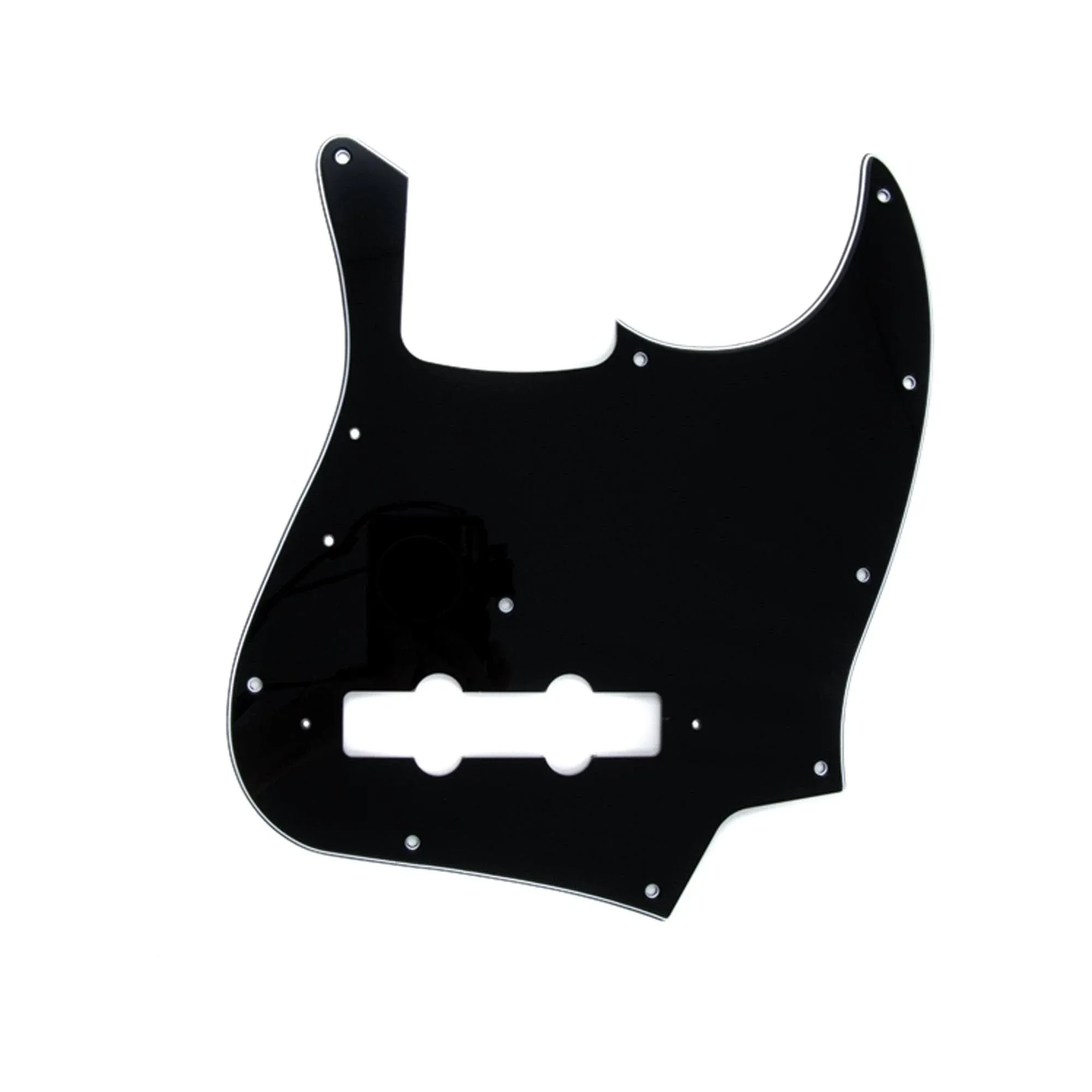 "Fender Pure Vintage Pure Pickguard, 70's Jazz Bass, 10-Hole Mount, Black 3-Ply"