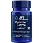 Life Extension Optimized Saffron, saffron extract, saffron supplement that helps you fight the urge to snack, non-GMO, gluten-free, vegetarian, 60 vegetarian capsules