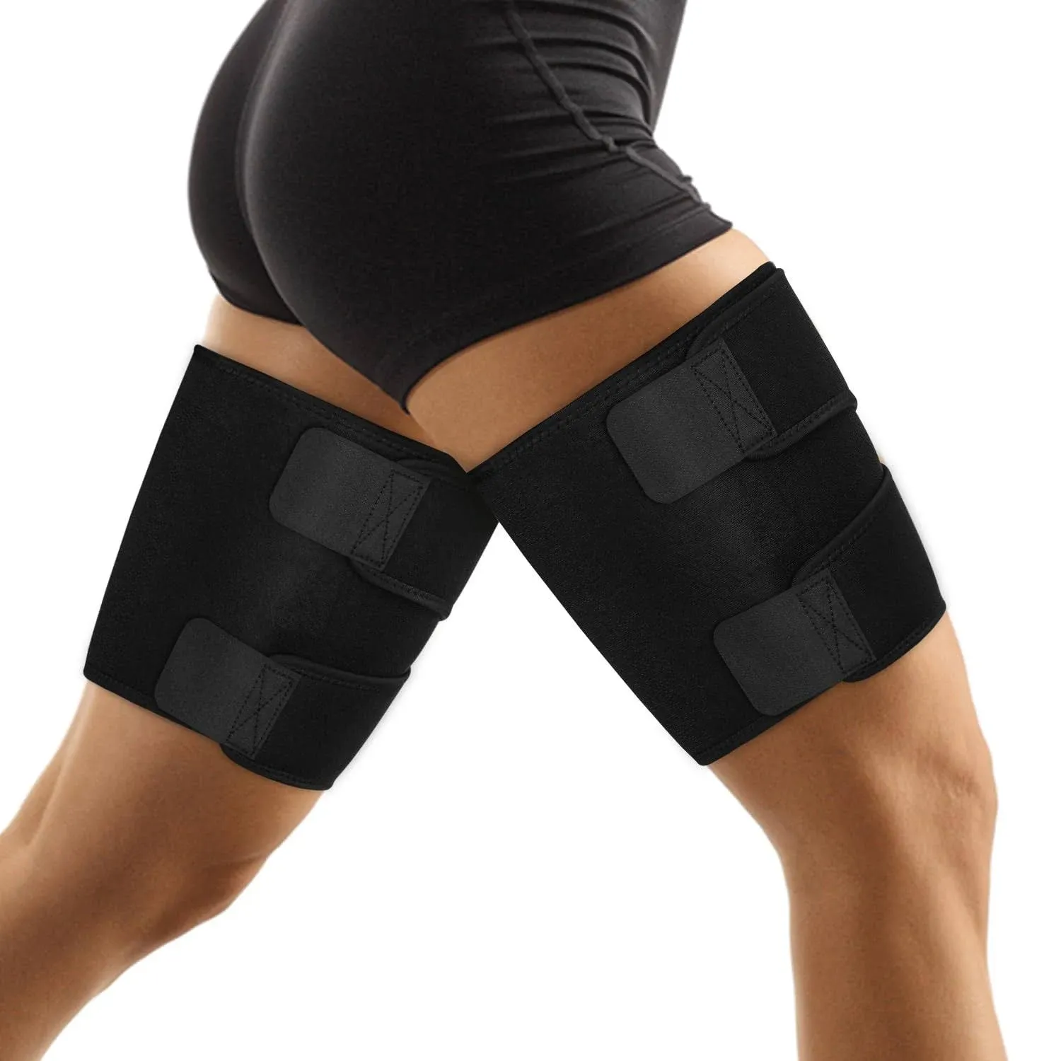 Thigh Wraps Support, M-XL Black / L