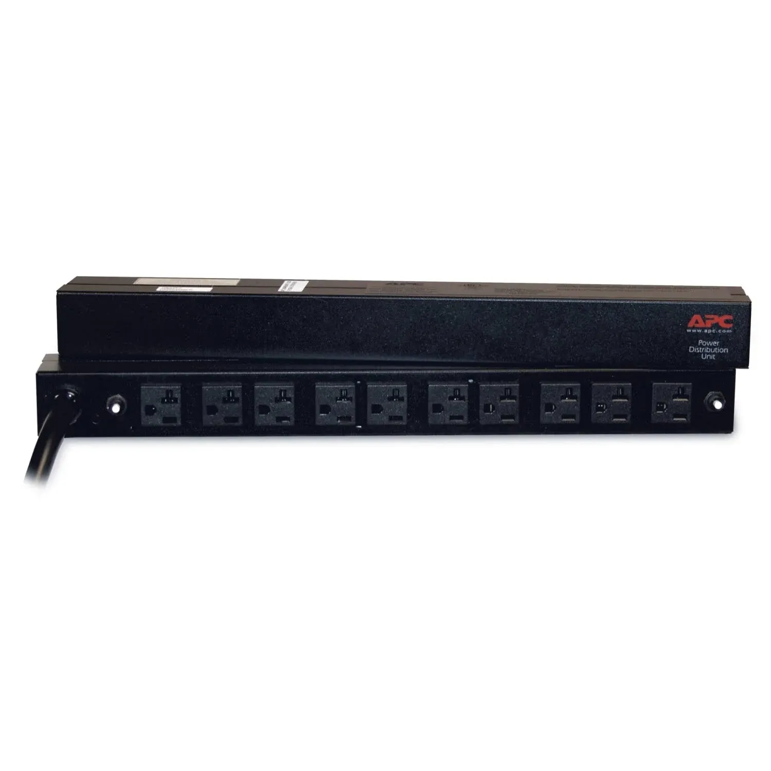 APC Rack Mount PDU, Basic 100V-120V/30A, (10) Outlets, 1U Horizontal Rackmount (AP9560)