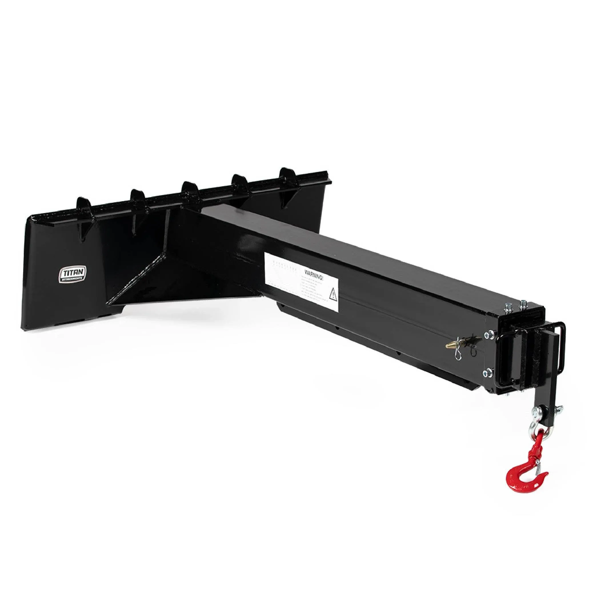 Titan Attachments Adjustable Skid Steer Industrial Crane Jib Attachment with 3 ...