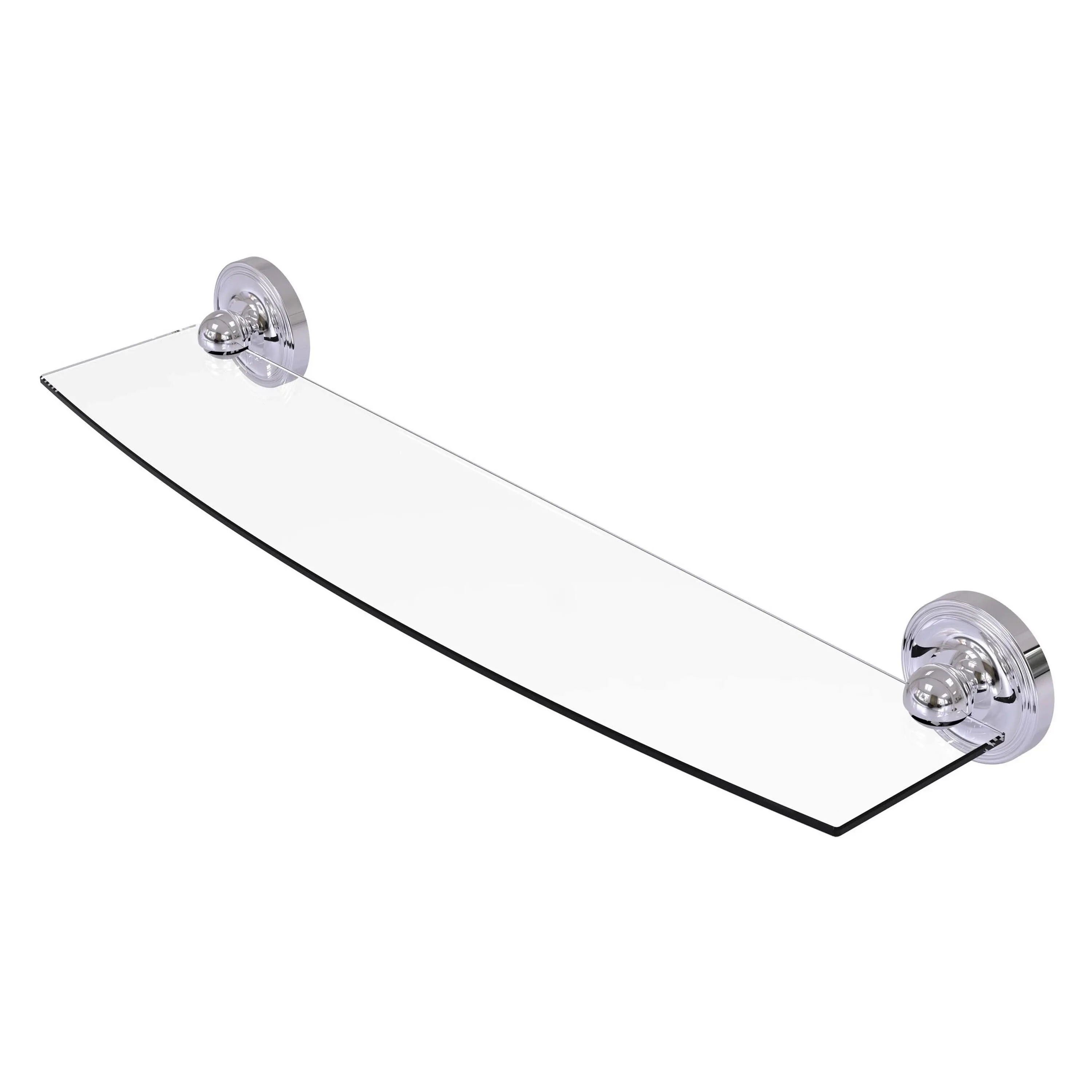 Allied Brass R-33/24-PC R 33 Regal Collection Inch Glass Shelf, 24 Inch, Polished Chrome