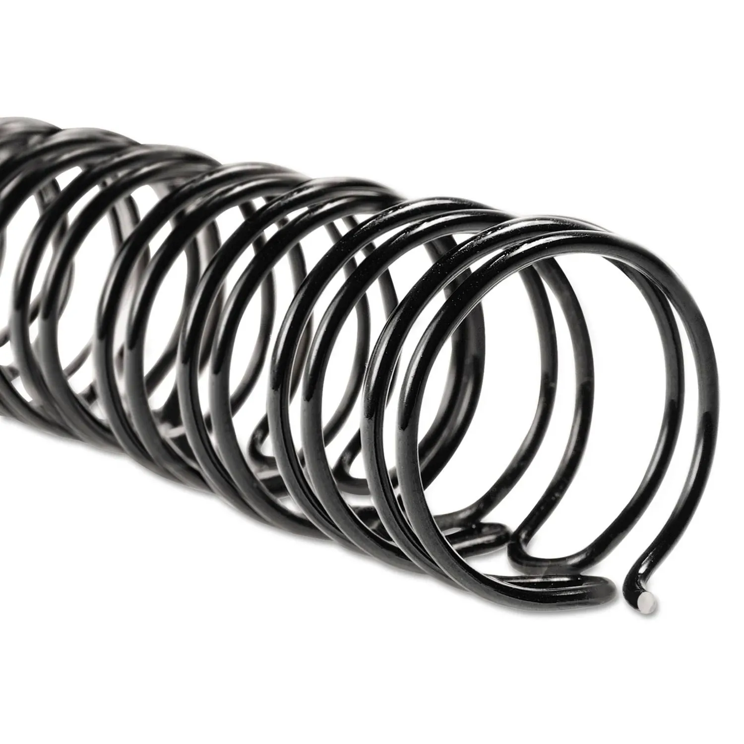 GBC Binding Spines/Spirals/Coils, 1/4" Diameter, 40 Sheet Capacity, 3:1 Pitch, WireBind, Black, 100 Pack (9775008)