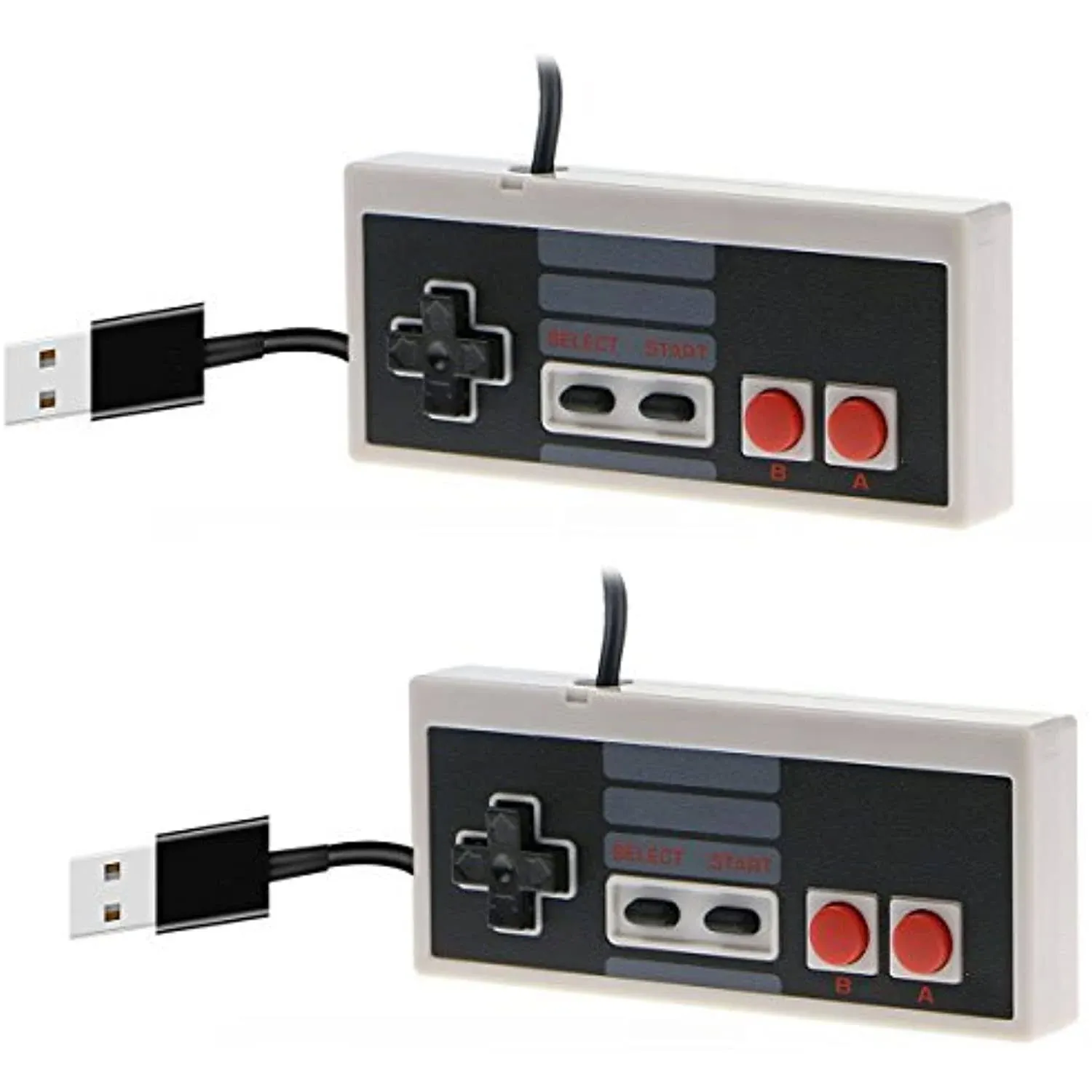 2 Packs USB Controller for NES, Classic USB Famicom Game Gaming Controller Joypad Gamepad for Laptop Computer Windows PC/MAC/Raspberry Pi