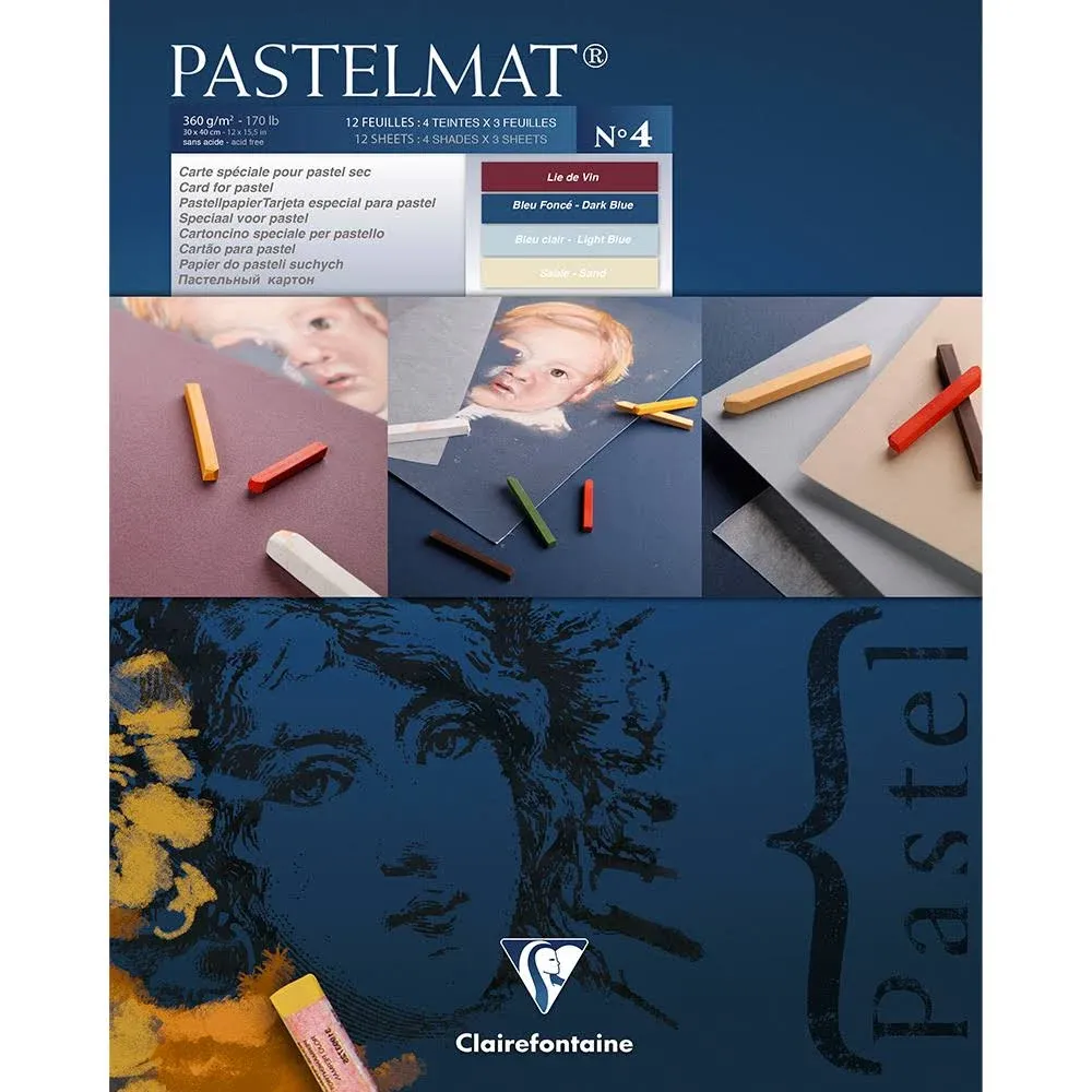 Clairefontaine : No.4 : Pastelmat Pad : 24x30cm : 12 Sheets : 360gsm