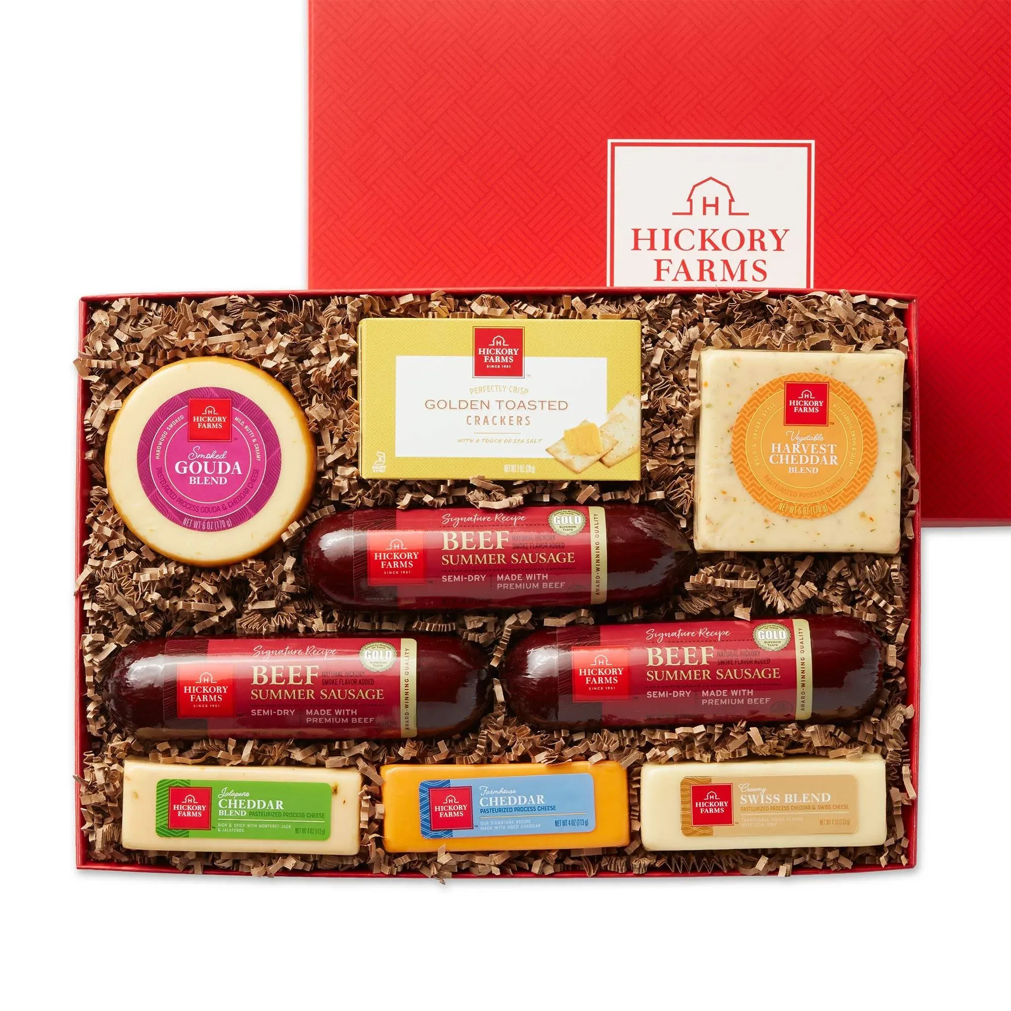 Hickory Farms Meat &amp; Cheese Large Gift Box | Gourmet Food Gift Basket Perfect...