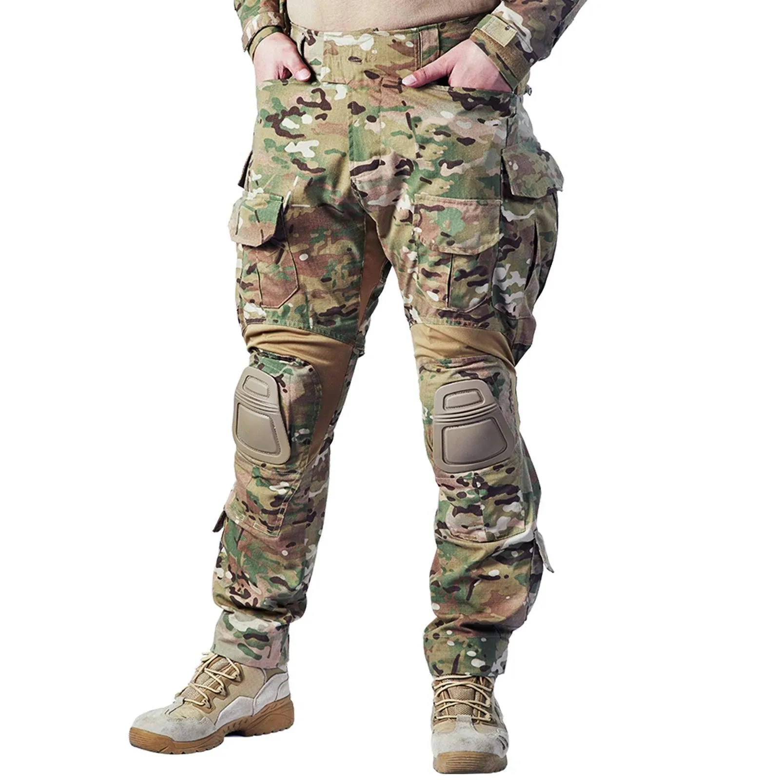 IDOGEAR G3 Combat Pants Multicam Trousers with Knee Pads for Men Tactical Pant ...