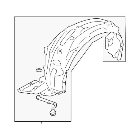 Genuine OE Subaru Fender Liner 59110ca001