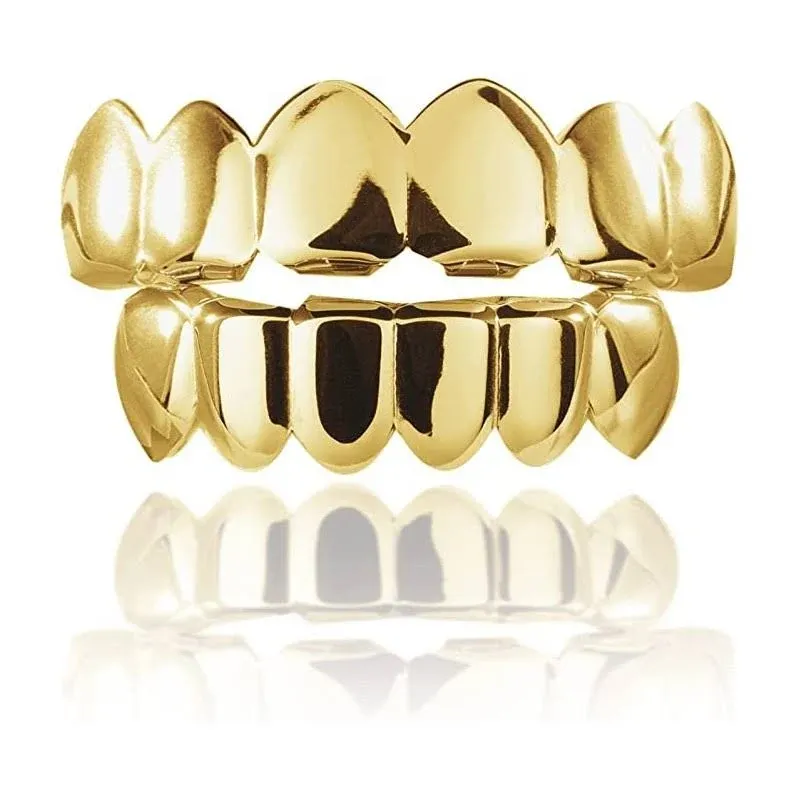 Grillz Vampire Teeth Vampire Fangs Gold Grills for your Teeth, Gold Grillz for Men and Women, Gold Teeth, Grillz Hip hop, Gold Tooth, Gold Teeth Grillz for Men, Gold Grillz for Women, Grills for Teeth, Jewelry Grill,Teeth Grill Fake Grills