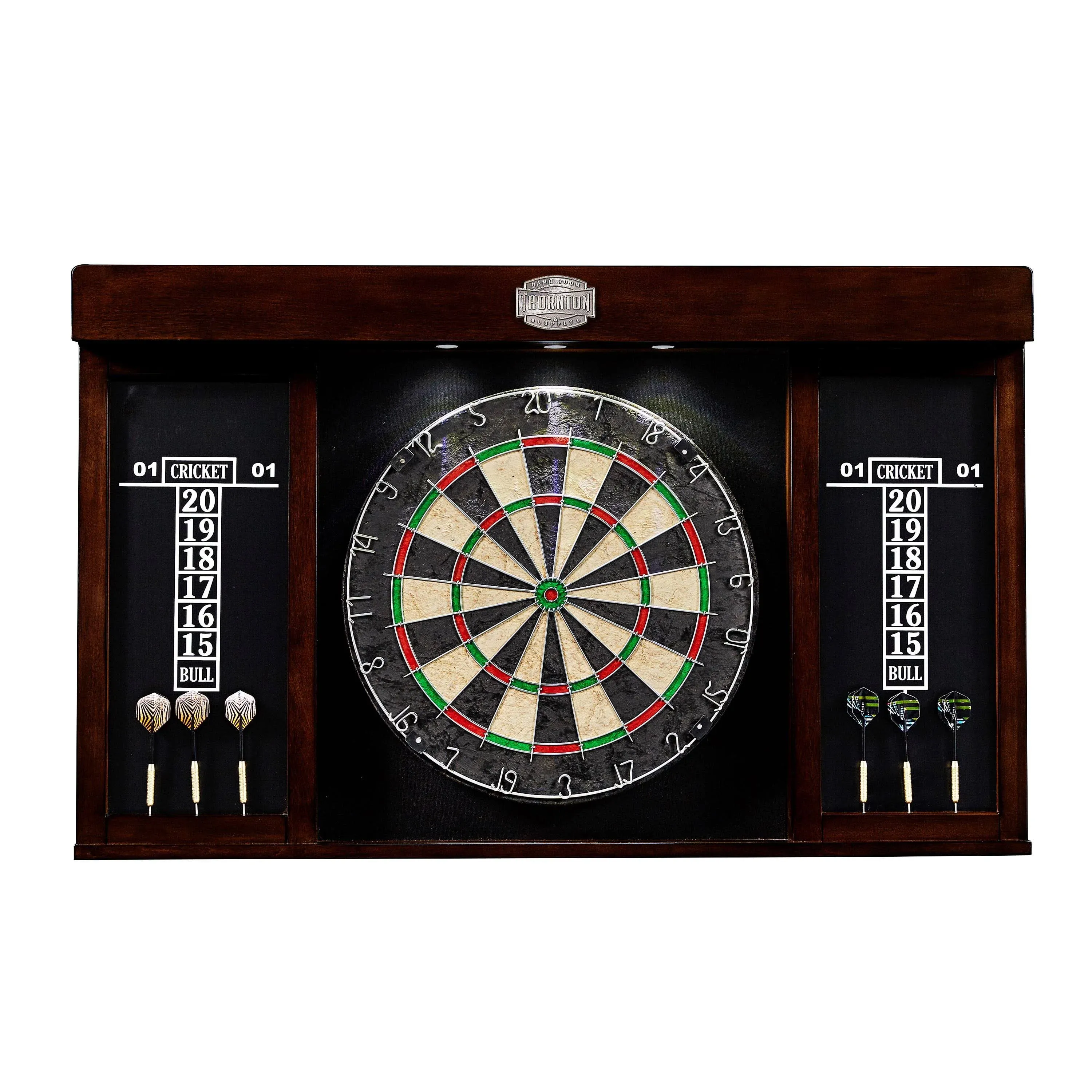 Thornton 40 in. Dartboard Cabinet with LED Lights