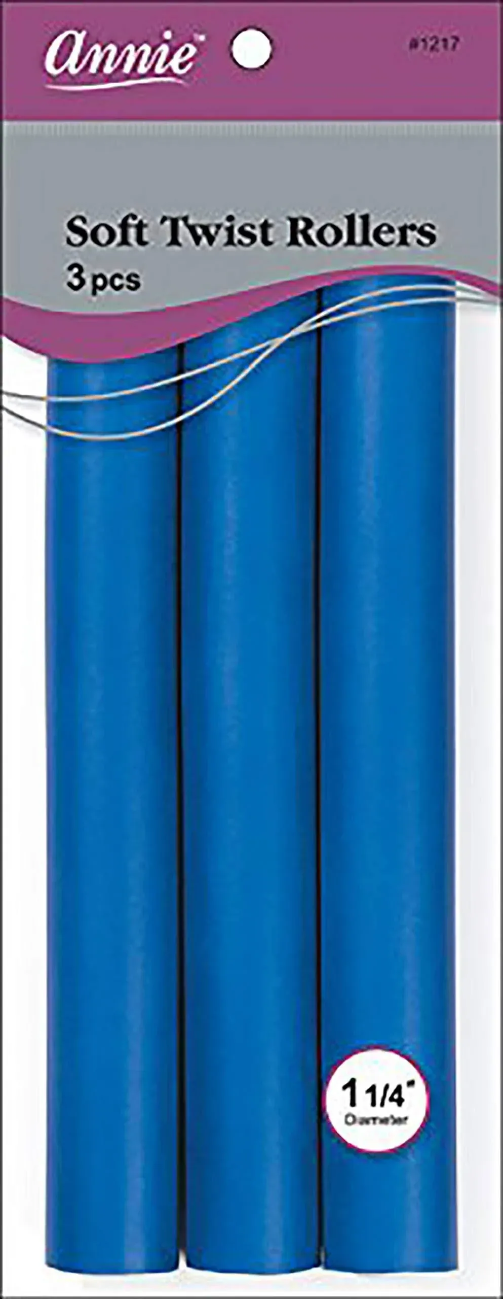 Annie Soft Twist Rollers 10" x 1 1/4" Blue