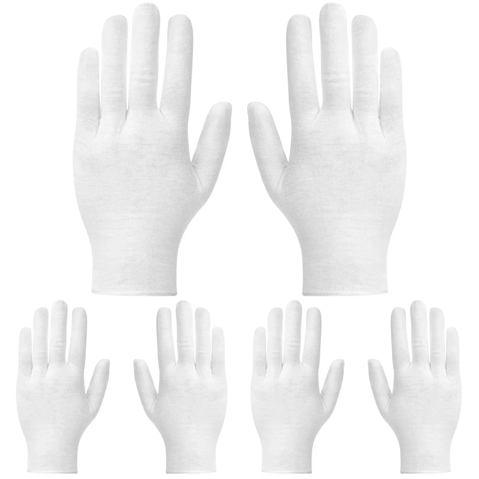 Zoizocp White Cotton Gloves for Dry Hands Eczema Gloves Moisturizing Gloves