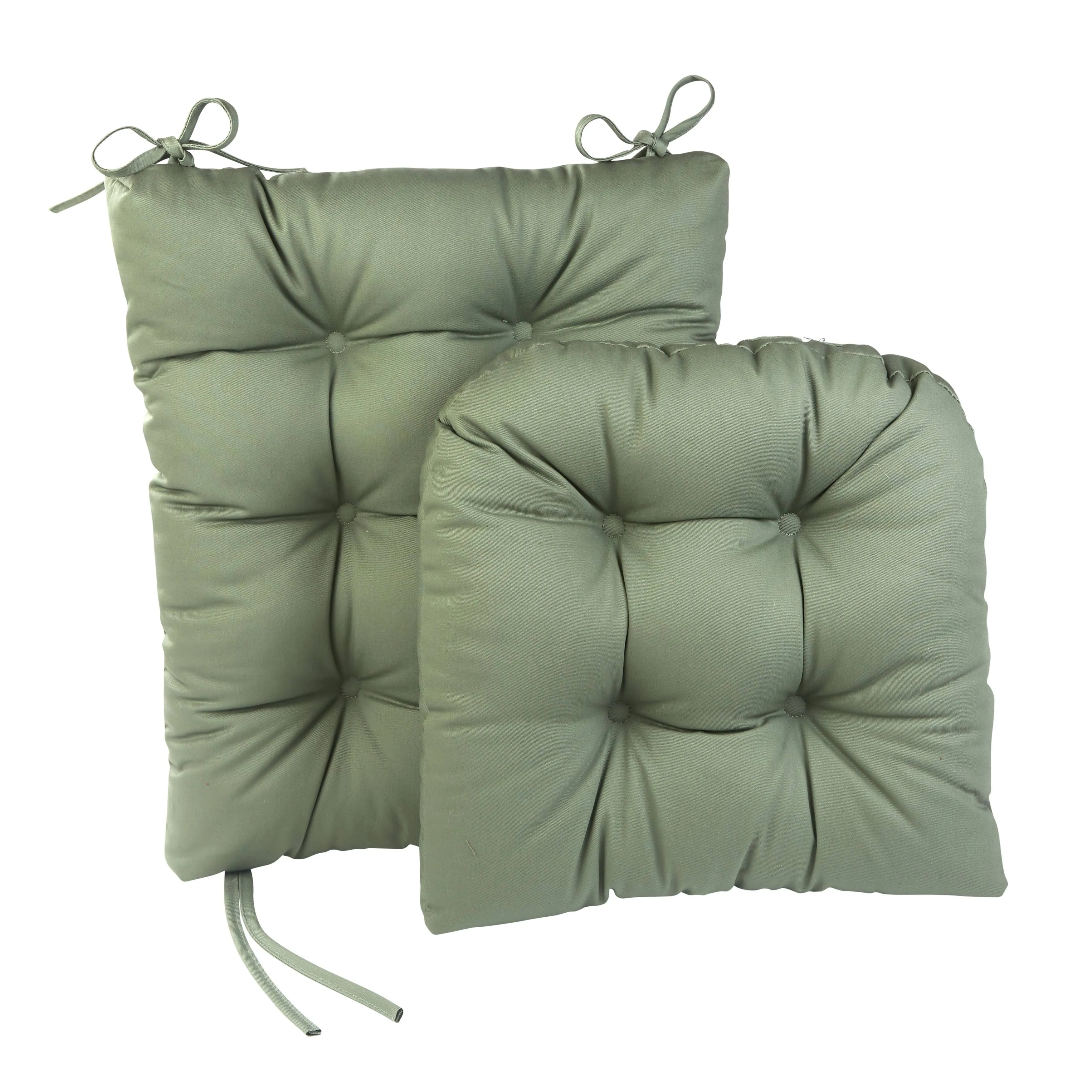 The Gripper Twill Jumbo XL Non-Slip Rocking Chair Cushion Set, Celadon Green