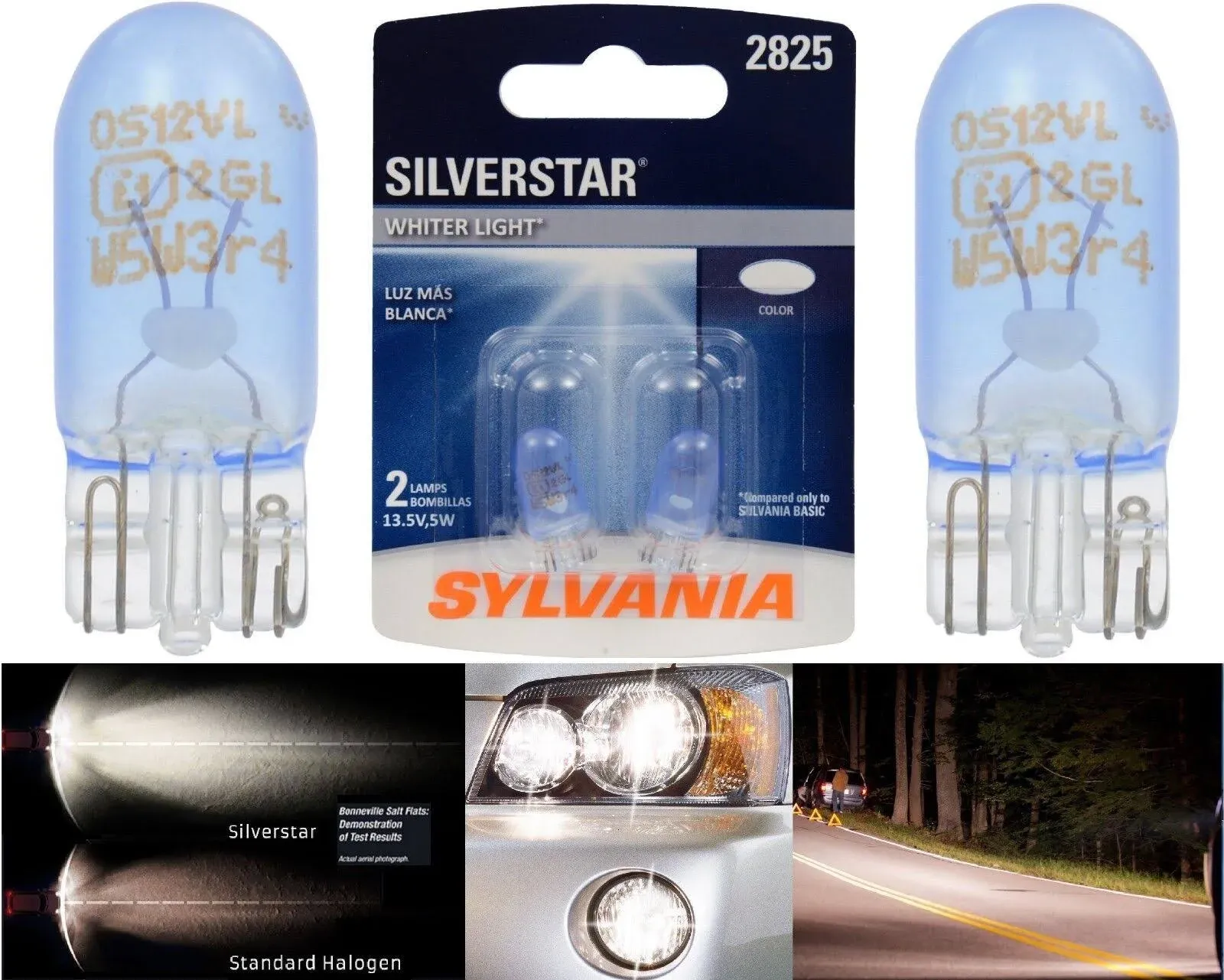 Sylvania 2825 Silverstar High Performance Miniature Bulb Pack of 2