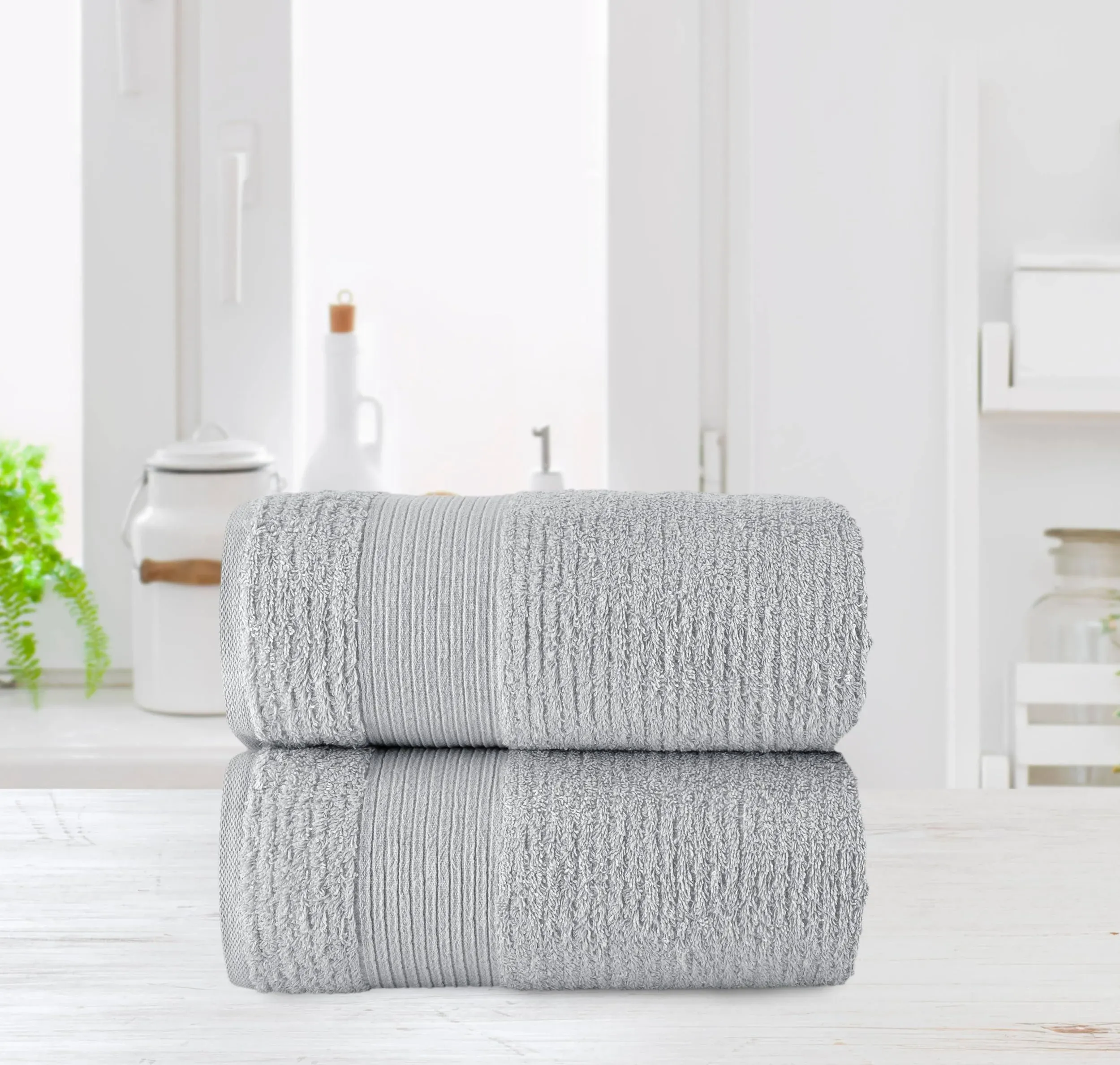 Chic Home Luxurious 2-Piece 100% Pure Turkish Cotton Bath Sheet Towels, 34"x68 ...