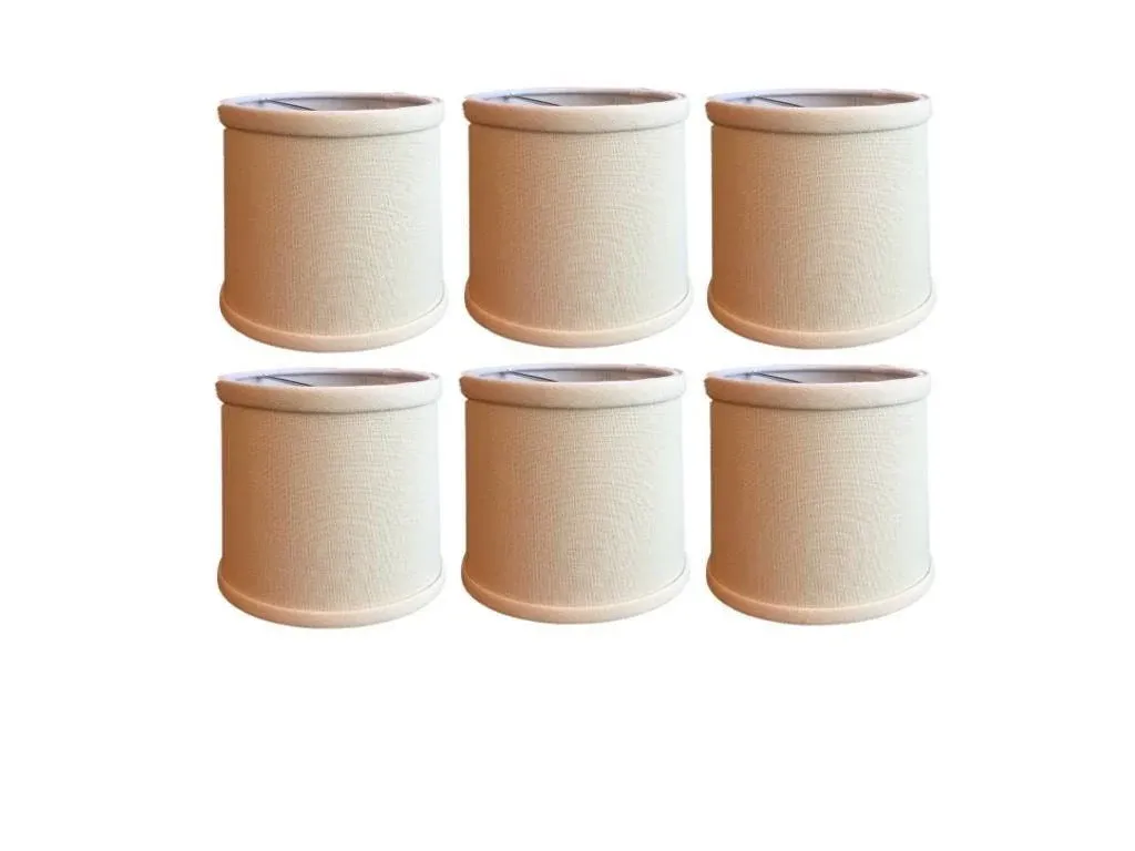 Upgradelights 5 Inch Tapered Drum Clip On Chandelier Lampshades (Set of six) 4x5