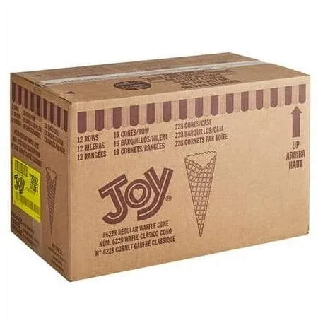 Joy 6228 Regular Ice Cream Waffle Cones 228/Case