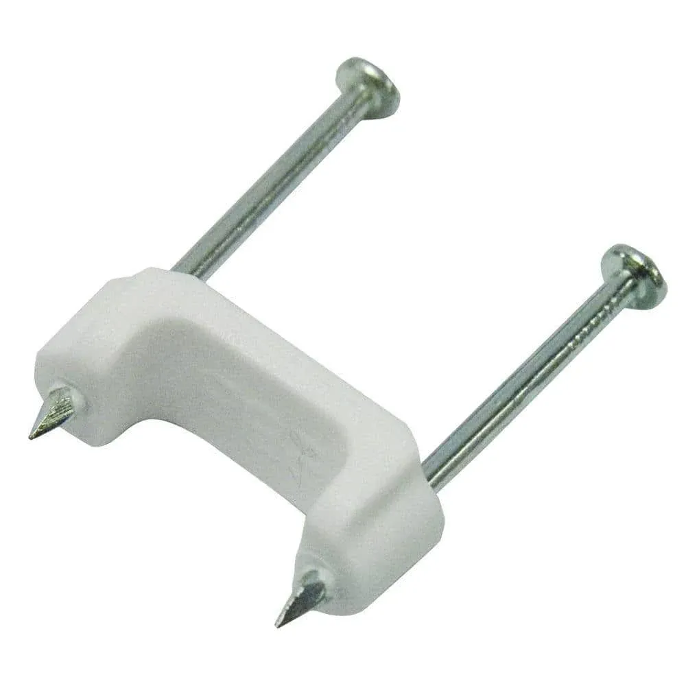 Gardner Bender PS-350C Plastic Staple, ½", Secures: Romex, UF and NM Electrical Cable, White