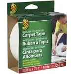 Duck 1.88 in. W x 75 ft. L Carpet Tape White