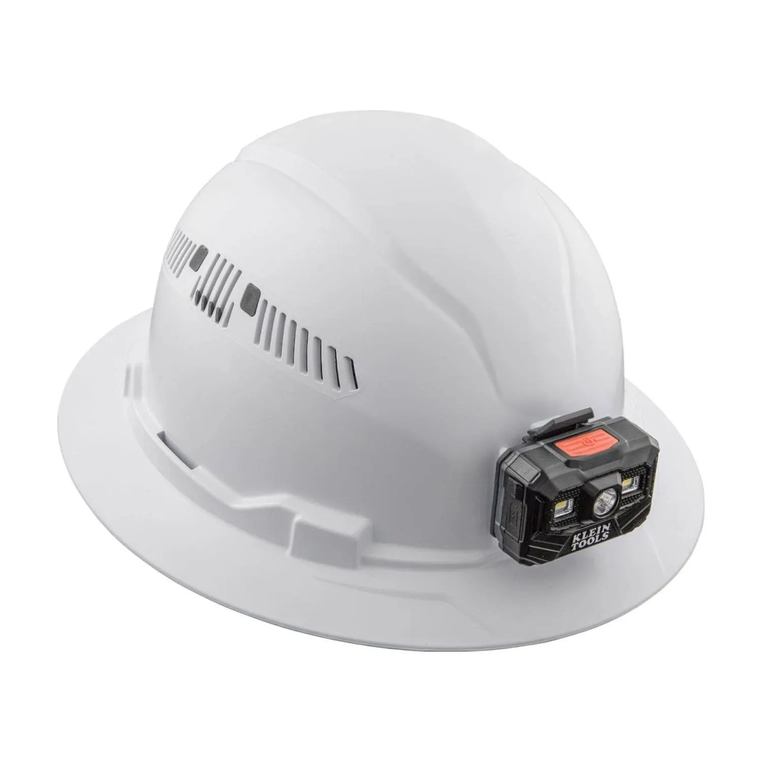 Klein Tools 60407RL Vented Full Brim Hard Hat With Rechargeable Headlamp