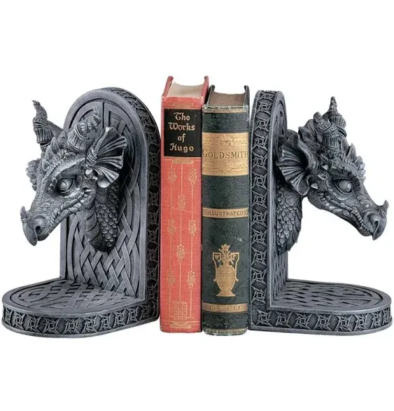 Design Toscano Gray Friar Dragon Bookends  | eBay