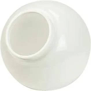 8 in. White Acrylic Globe - 4 in. Neck Exterior - American 3201-08020