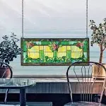 Design Toscano Rose Trellis Tiffany-style Stained Glass Window