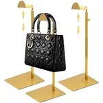 3 Pack Handbag Rack Stainless Steel with Adjustable Height, Purse Display Stand