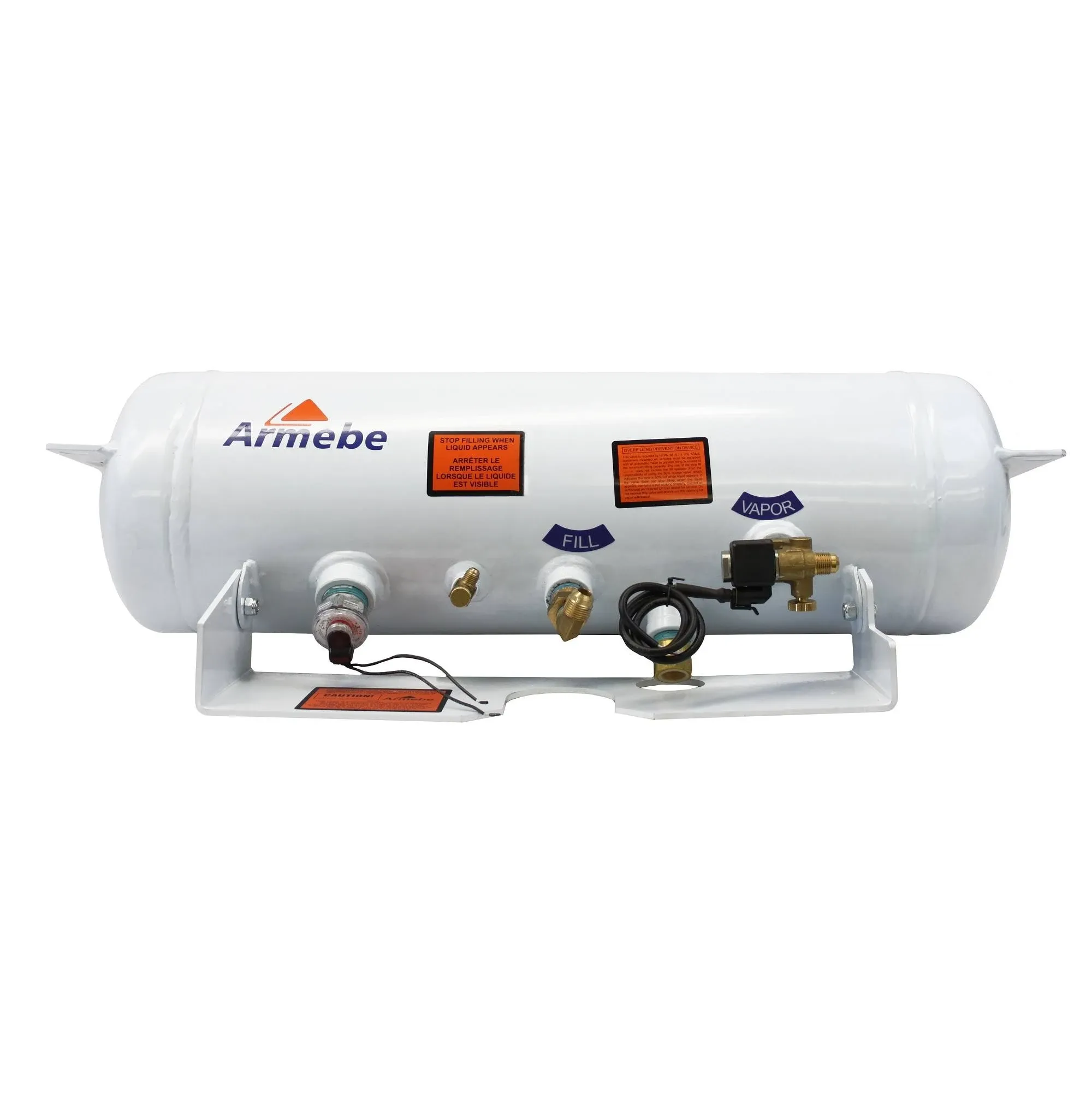 Flame King 5.9 gal. 20 lbs. ASME Horizontal Steel Propane Tank with Remote Fill