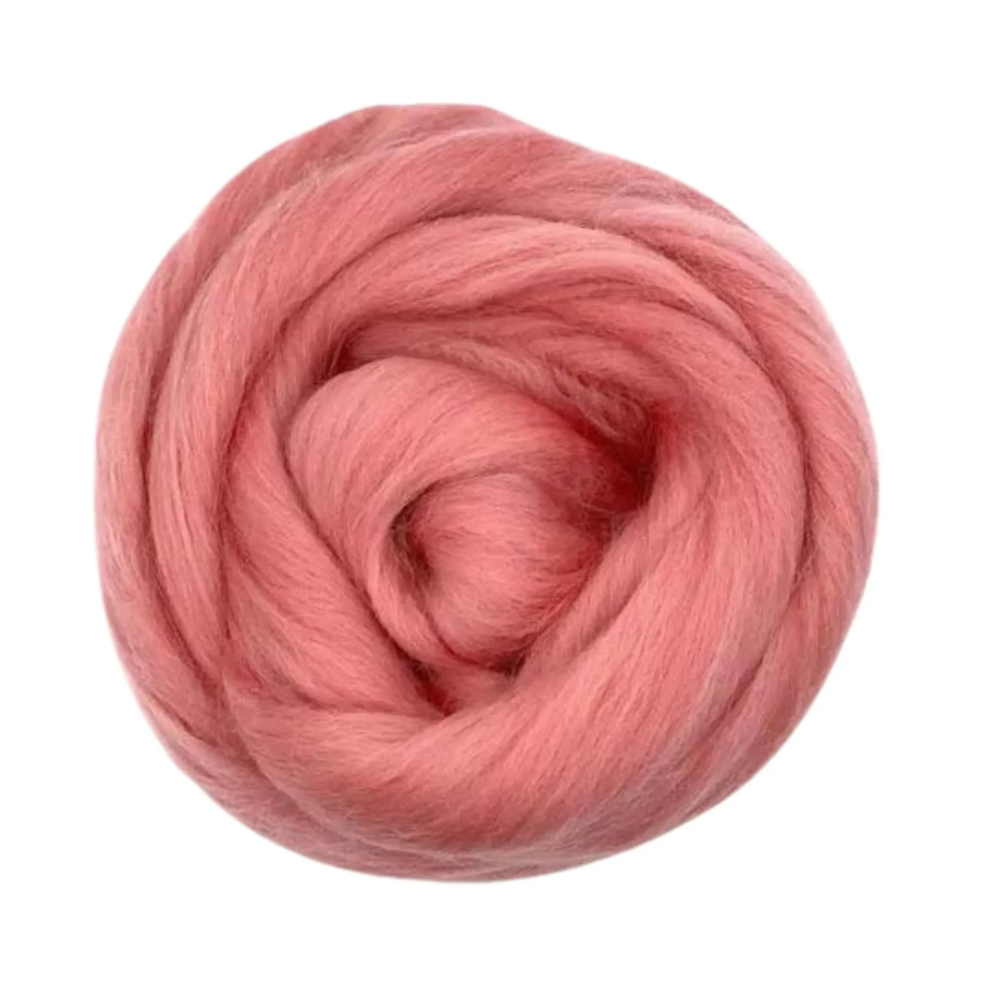 Dyed Corriedale Wool Combed Top | 8 Ounce Bundles Salmon