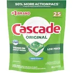 Cascade ActionPacs Dishwasher Detergent Fresh Scent