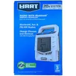 HART Portable 20V FM HPAD01 Transmitter AM/FM Radio, White/Black