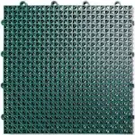 Big Floors DT40EVGN DuraGrid Outdoor Modular Interlocking Multi-Use Plastic Deck Tile, 40 Pack, Evergreen