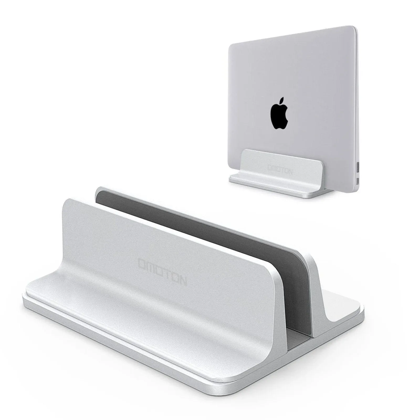 OMOTON Vertical Laptop Stand, [Adjustable MacBook Stand] [Space Saving] Desktop ...