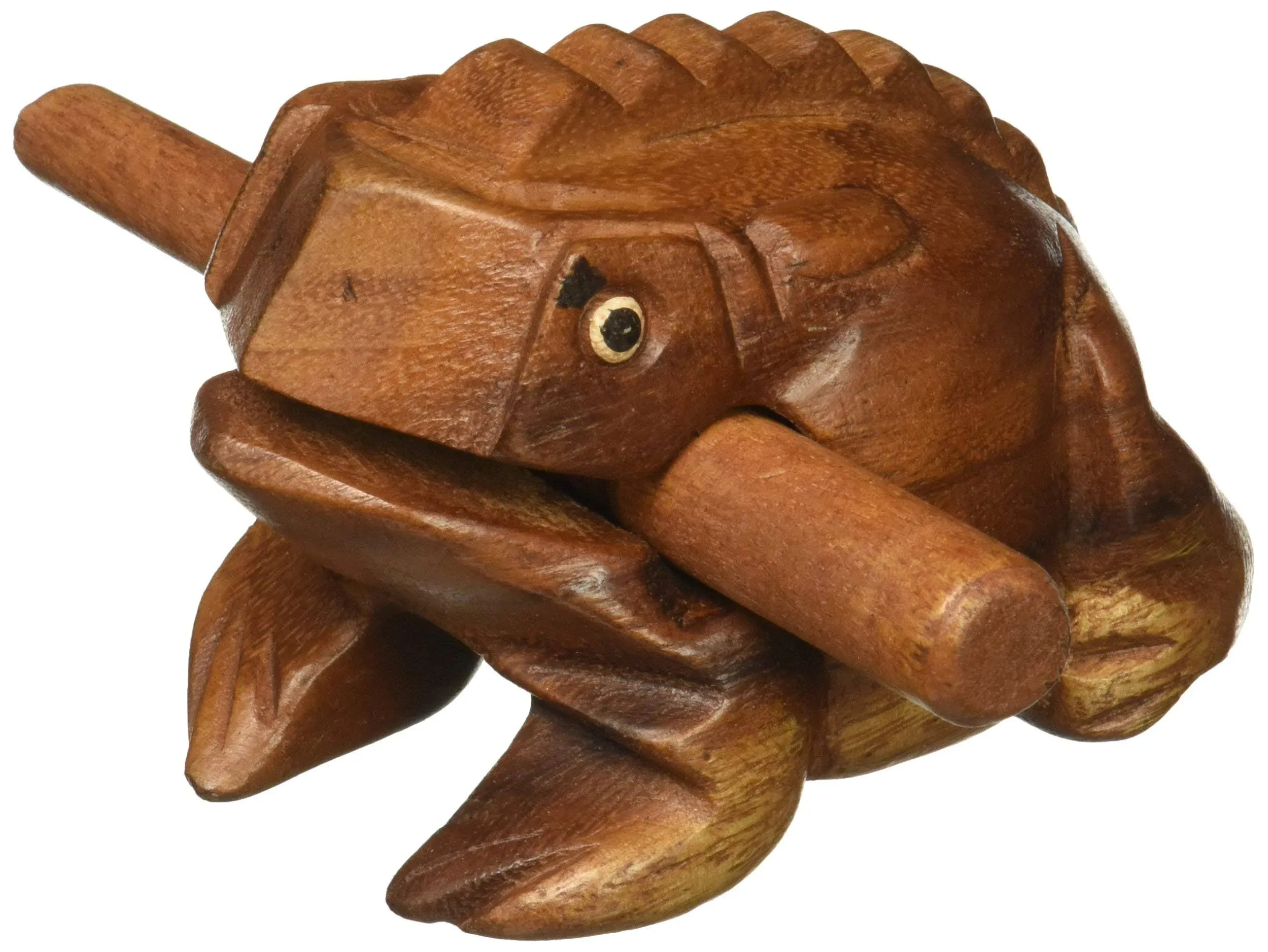 Deluxe Large 4&#034; Wood Frog Guiro Rasp - Percussion Musical Instrument Tone Block