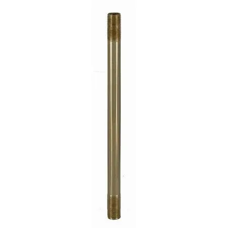 Solid Brass 1/8 IP Threaded Pipe (1/8 IP = 3/8" diameter) (22300U) - Antique Lamp Supply - Quality Lamp Parts Since 1952