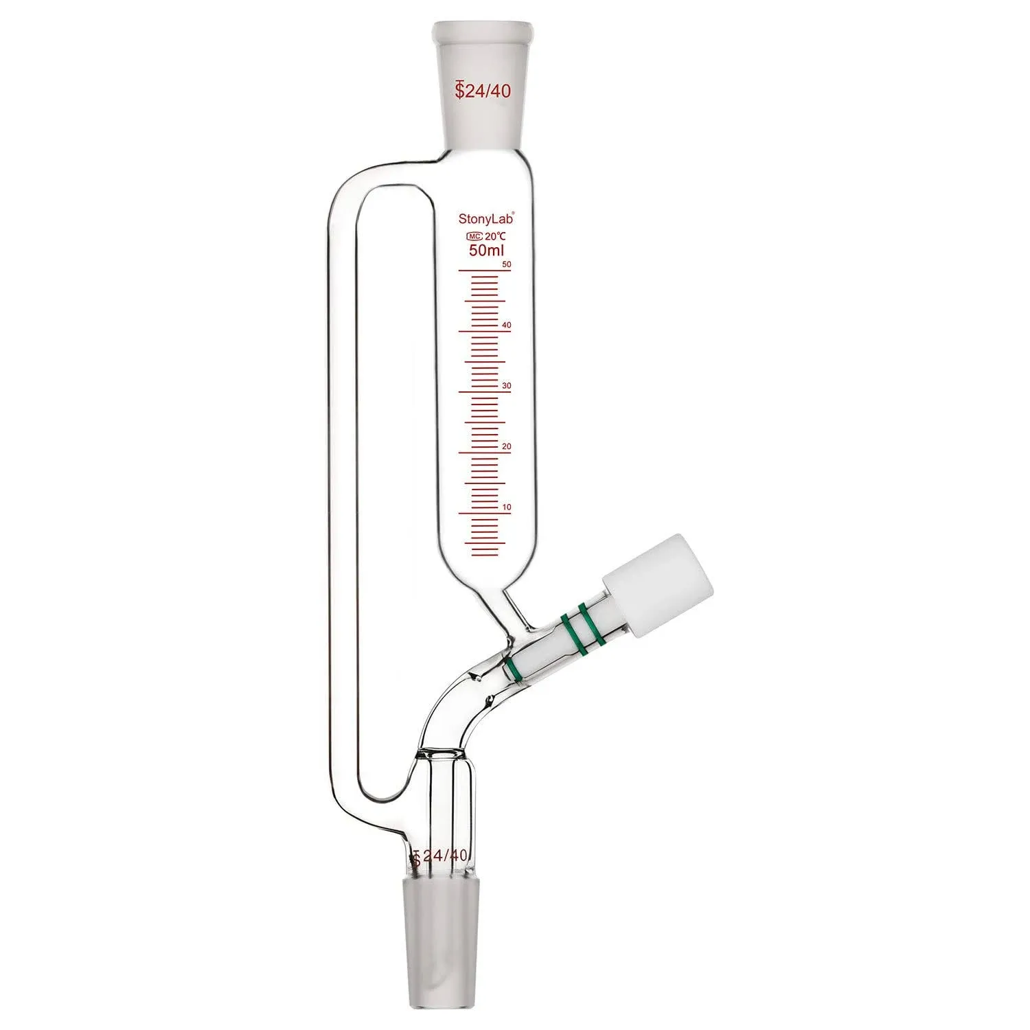 Graduated Pressure Equalizing Addition Funnel, Glass Funnel - StonyLab